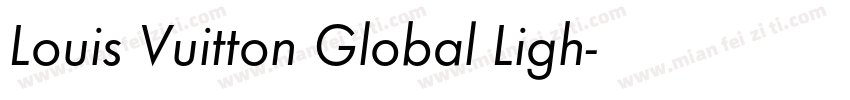 Louis Vuitton Global Ligh字体转换